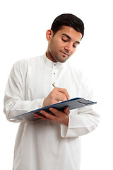 Image showing Ethnic businessman working