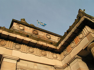 Image showing Building and Saltire