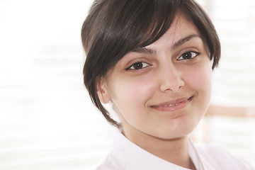 Image showing Portrait of smiling brunette