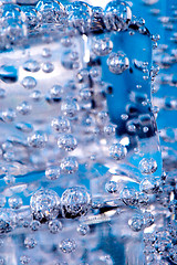 Image showing ice cubes and water bubbles