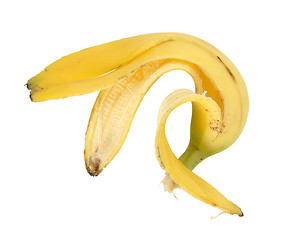 Image showing Single banana peel