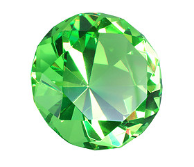 Image showing Singe green crystal diamond