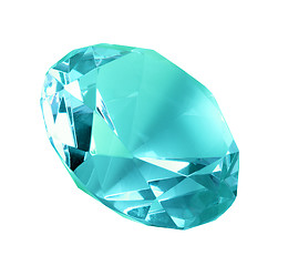 Image showing Singe blue crystal diamond