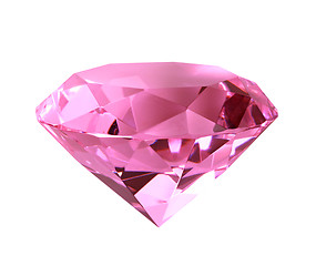 Image showing Singe pink crystal diamond