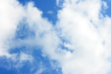 Image showing White clouds and blue sky