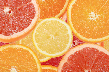 Image showing Abstract background of citrus slices