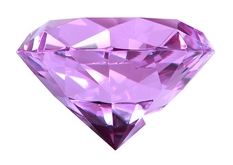 Image showing Singe puple crystal diamond