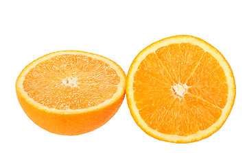 Image showing Two cross section of orange