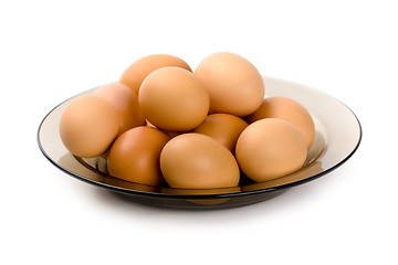 Image showing brown eggs