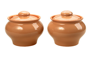 Image showing Two ceramic pots