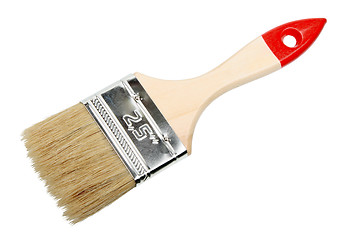 Image showing Brush with red wood handle