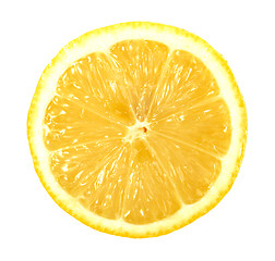 Image showing Single cross section of lemon