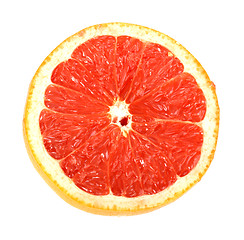 Image showing Single cross section of grapefruit