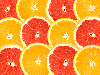 Image showing Abstract background of citrus slices