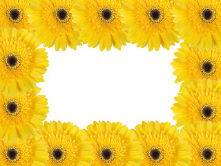 Image showing Abstract frame with yellow flowers