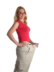 Image showing Girl in big pants