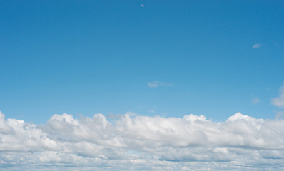 Image showing perfect white fluffy clouds sky