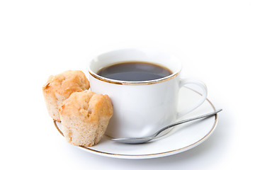 Image showing coffee and muffins snack