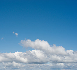 Image showing white fluffy clouds in the sky