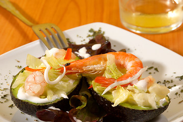 Image showing Shrimp avocado saldad
