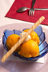 Image showing Apricot ice cream