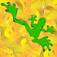 Image showing Frog and money