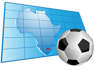 Image showing Map Africa and football