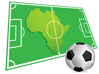 Image showing Soccer ground and map