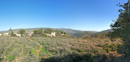 Image showing Mediterranean hills landscape 