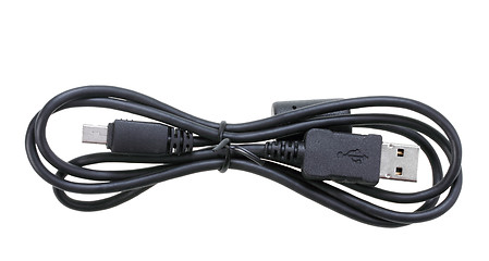 Image showing Single black USB-cable