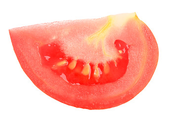 Image showing Single cross of a red tomato
