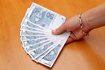 Image showing fanout from Croatian Kuna banknotes
