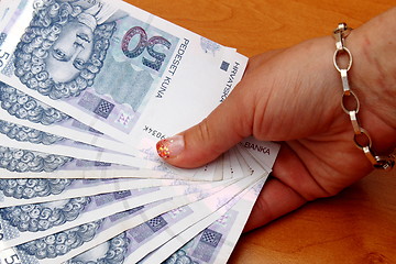 Image showing fanout from Croatian Kuna banknotes