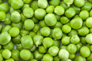 Image showing Pile of green peas