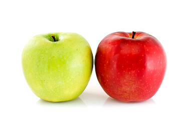 Image showing Green and red apples