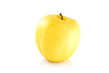 Image showing Single yellow apple
