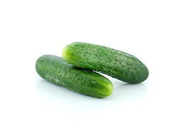 Image showing Pair of cucumbers