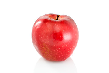 Image showing Single red apple