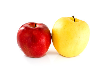 Image showing Red and yellow apples