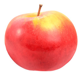 Image showing Single a red-yellow apple