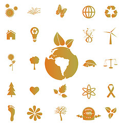 Image showing Eco and Green Icons