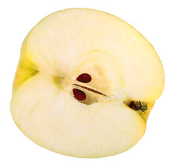 Image showing Single cross of yellow apple