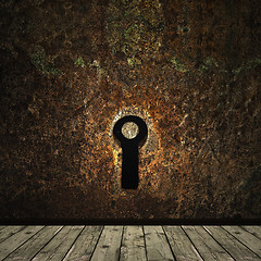 Image showing grunge keyhole