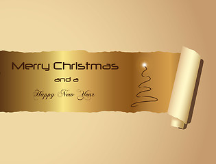 Image showing Gold Christmas Background