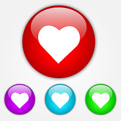 Image showing Heart Buttons