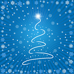 Image showing Blue Christmas Background