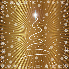 Image showing Gold Christmas Background