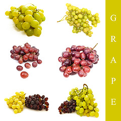 Image showing red and green grape