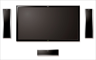 Image showing lcd television with speakers