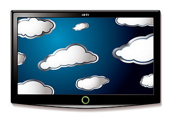 Image showing LCD TV hang clouds